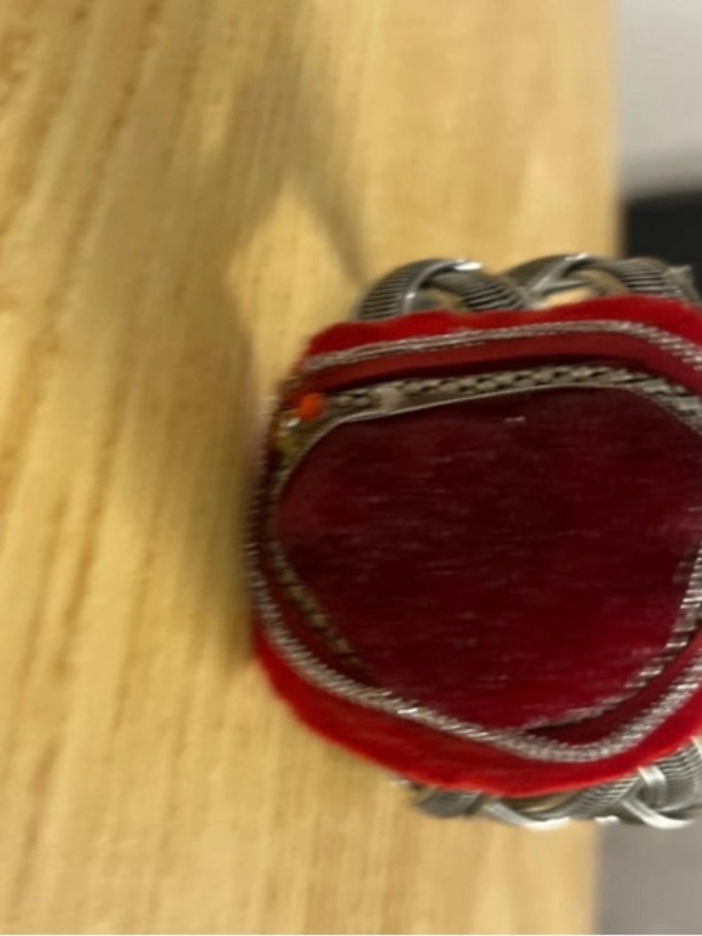 Red Velvet Statement Bracelet